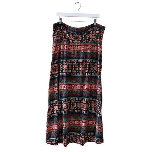 Mossimo Supply & Co Bohemian Aztec Tribal Festivals Multicolor Maxi Women’s Skir - Picture 1 of 10